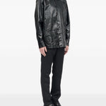 Camicia con finitura lucida in nero Mm6 maison margiela - uomo 