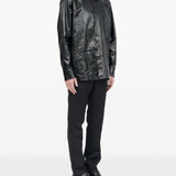 Camicia con finitura lucida in nero Mm6 maison margiela - uomo 