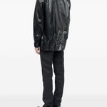 Camicia con finitura lucida in nero Mm6 maison margiela - uomo 