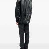 Camicia con finitura lucida in nero Mm6 maison margiela - uomo 