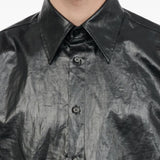 Camicia con finitura lucida in nero Mm6 maison margiela - uomo 