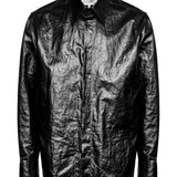 Camicia con finitura lucida in nero Mm6 maison margiela - uomo 