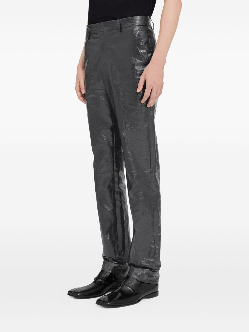 Pantaloni con effetto stropicciato in nero MM6 Maison Margiela - donna 