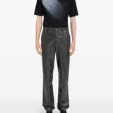 Pantaloni con effetto stropicciato in nero MM6 Maison Margiela - donna 