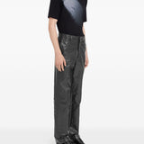 Pantaloni con effetto stropicciato in nero MM6 Maison Margiela - donna 