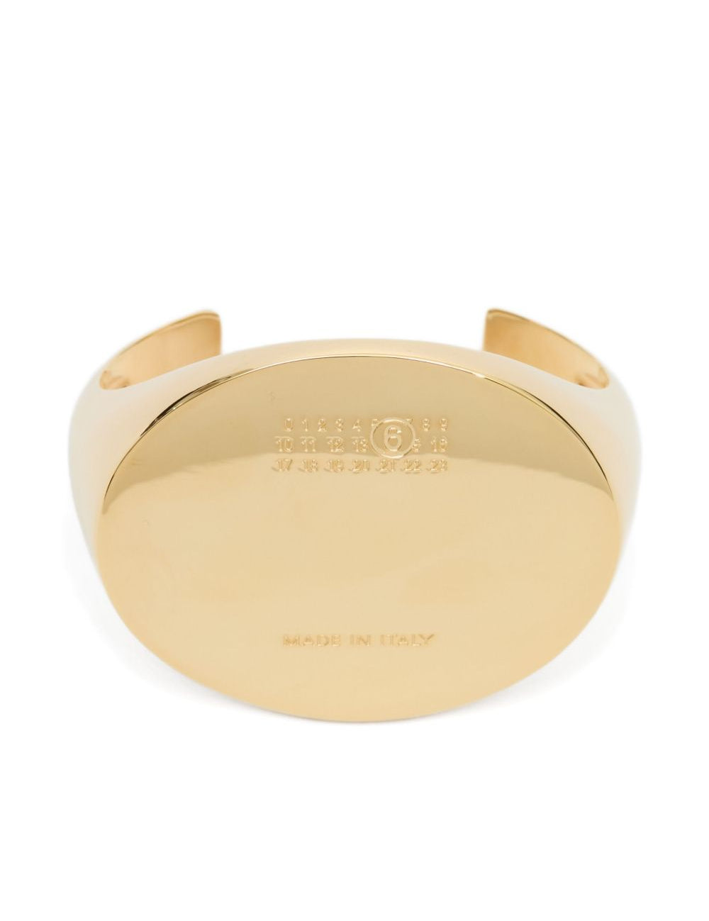 Bracciale con logo inciso in oro Mm6 maison margiela - donna 