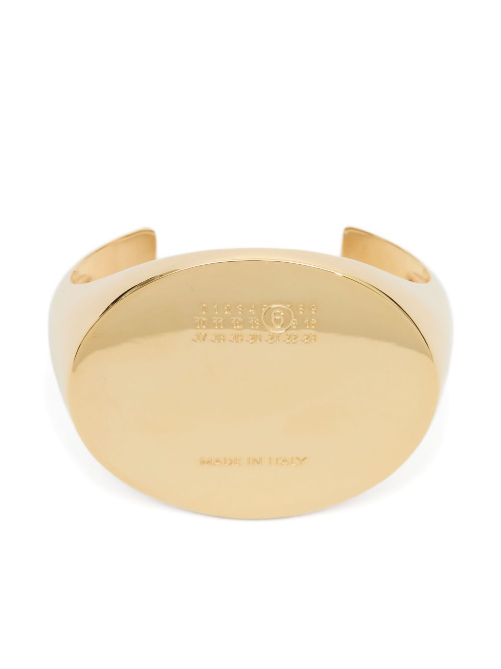 Bracciale con logo inciso in oro Mm6 maison margiela - donna 