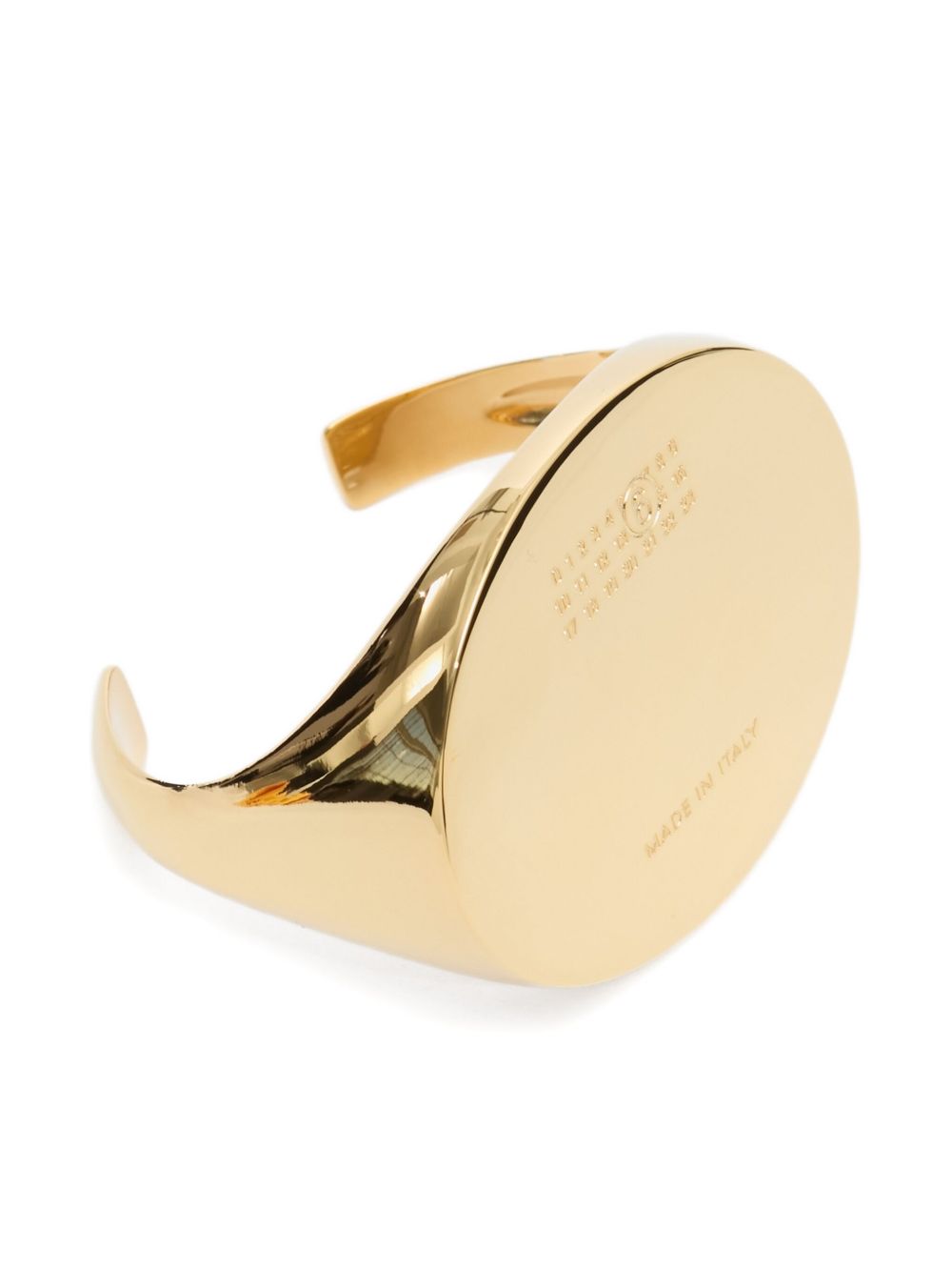 Bracciale con logo inciso in oro Mm6 maison margiela - donna 