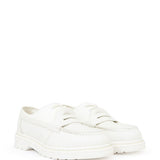 Mocassini in pelle in bianco MM6 x Dr. Martens - donna 