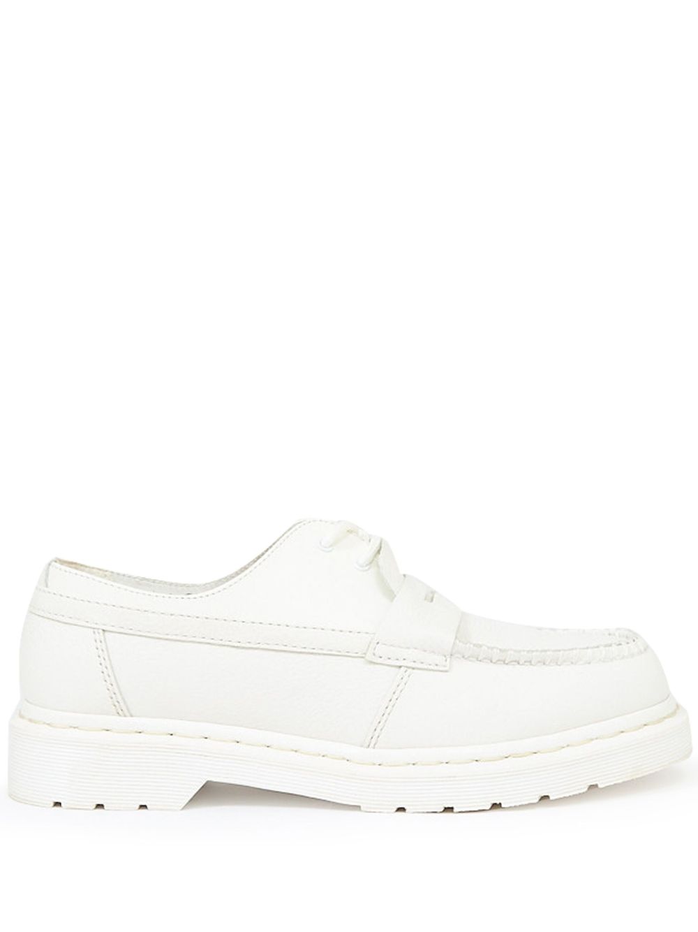 Mocassini in pelle in bianco MM6 x Dr. Martens - donna 