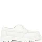 Mocassini in pelle in bianco MM6 x Dr. Martens - donna 