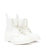 Stivaletti alti con lacci in bianco MM6 x Dr. Martens - donna 