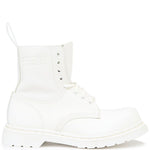 Stivaletti alti con lacci in bianco MM6 x Dr. Martens - donna 
