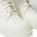 Stivaletti alti con lacci in bianco MM6 x Dr. Martens - donna 