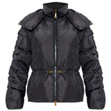 Piumino Louviere con cappuccio in nero Moncler - donna 