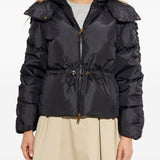 Piumino Louviere con cappuccio in nero Moncler - donna 