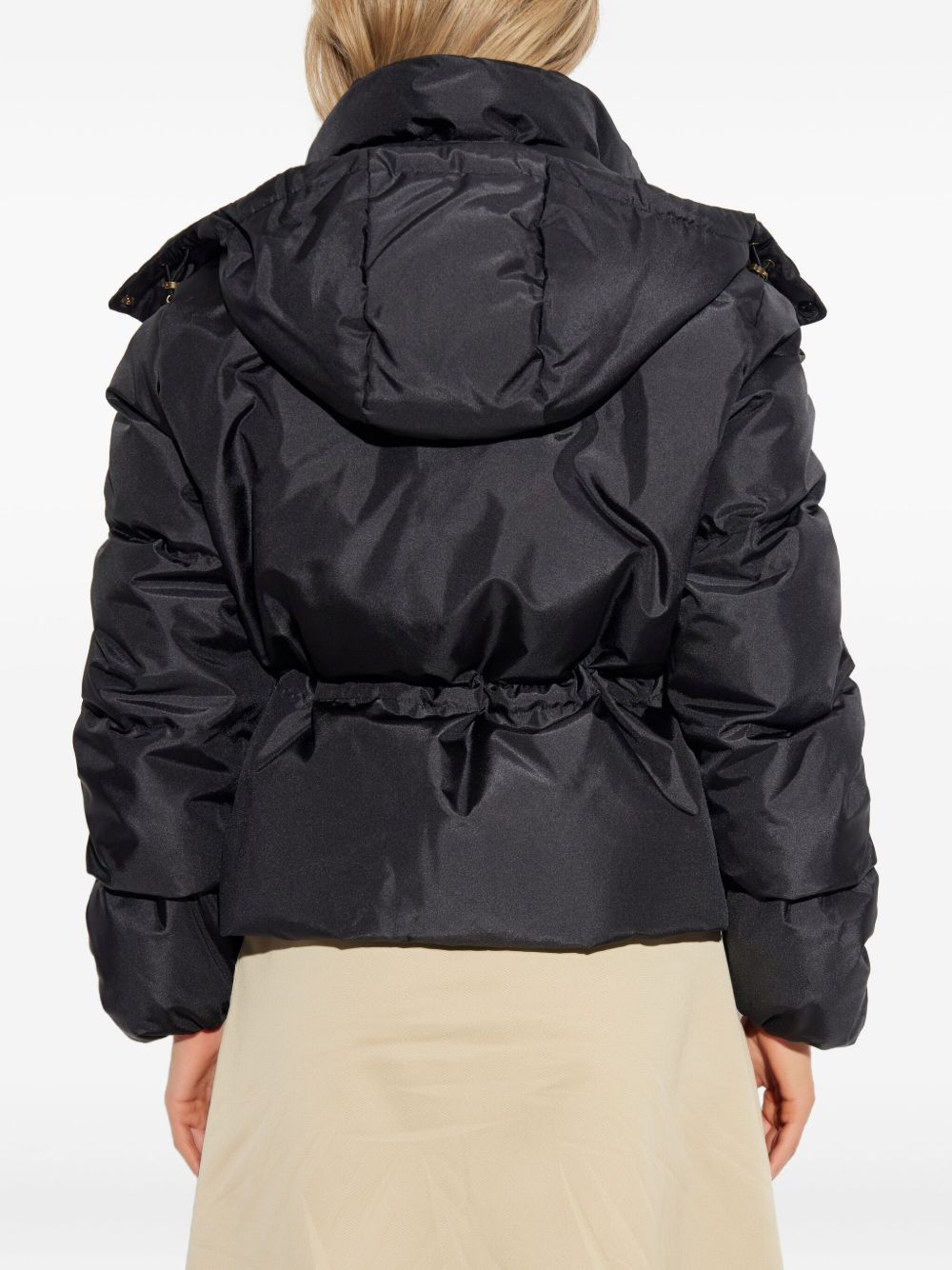 Piumino Louviere con cappuccio in nero Moncler - donna 