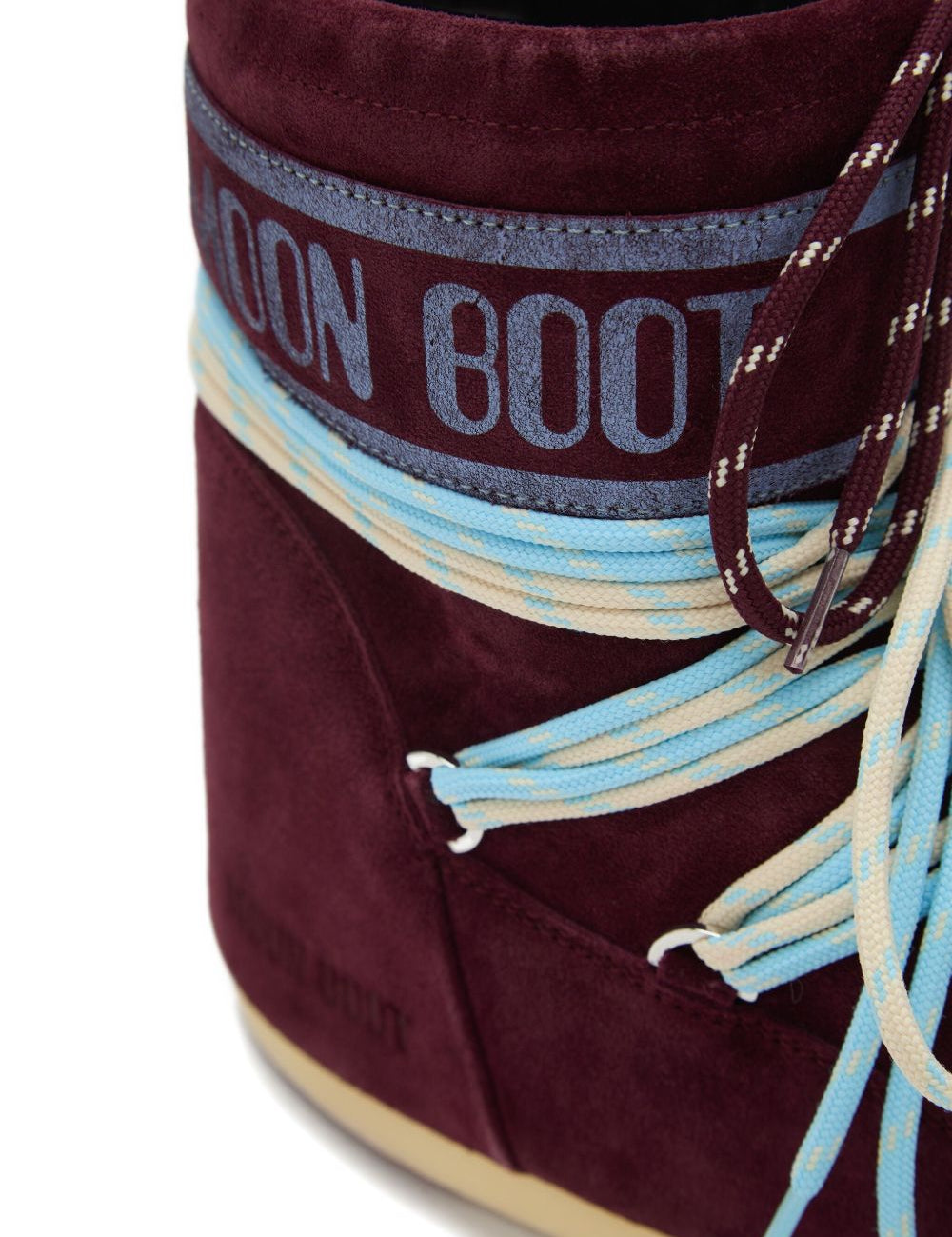 Stivali in pelle scamosciata in borgogna Moon boot  - unisex 