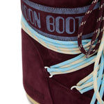 Stivali in pelle scamosciata in borgogna Moon boot  - unisex 