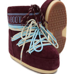 Stivali in pelle scamosciata in borgogna Moon boot  - unisex 