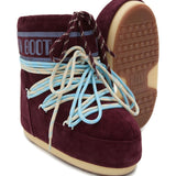 Stivali in pelle scamosciata in borgogna Moon boot  - unisex 