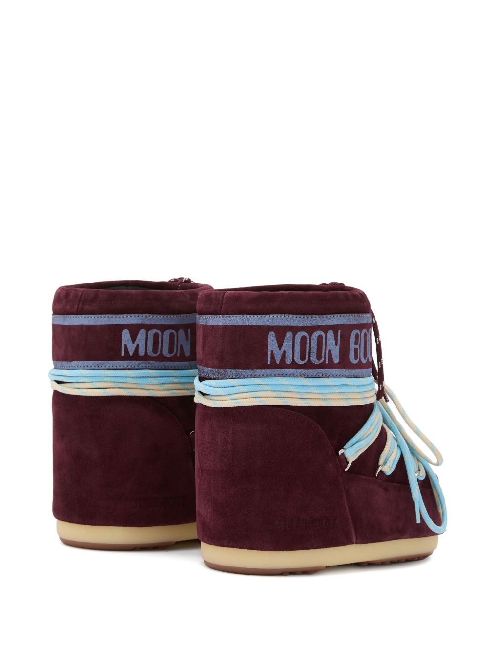 Stivali in pelle scamosciata in borgogna Moon boot  - unisex 