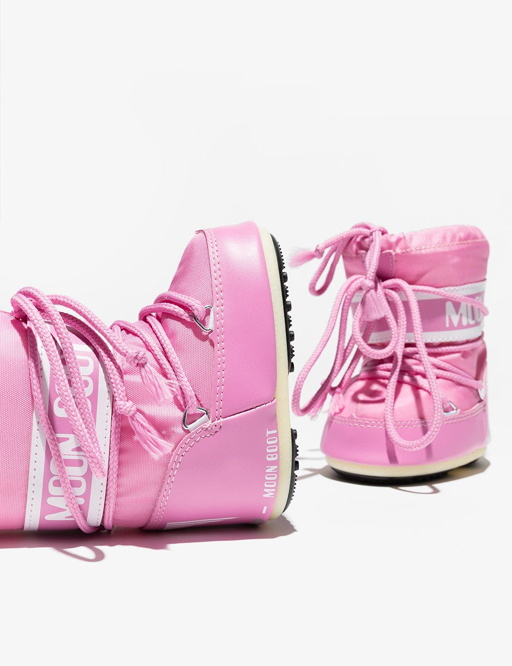 Stivali icon con logo in rosa Moon boot kids - bambino 