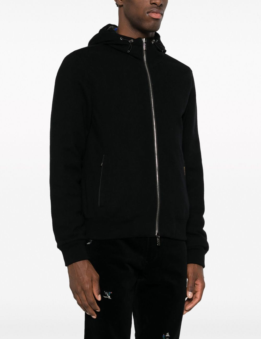 Giacca con cappuccio e zip brigno-mrw  in nero Moorer - uomo 