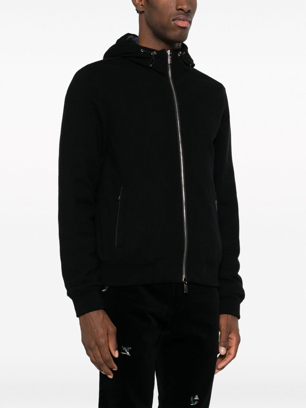 Giacca con cappuccio e zip brigno-mrw  in nero Moorer - uomo 