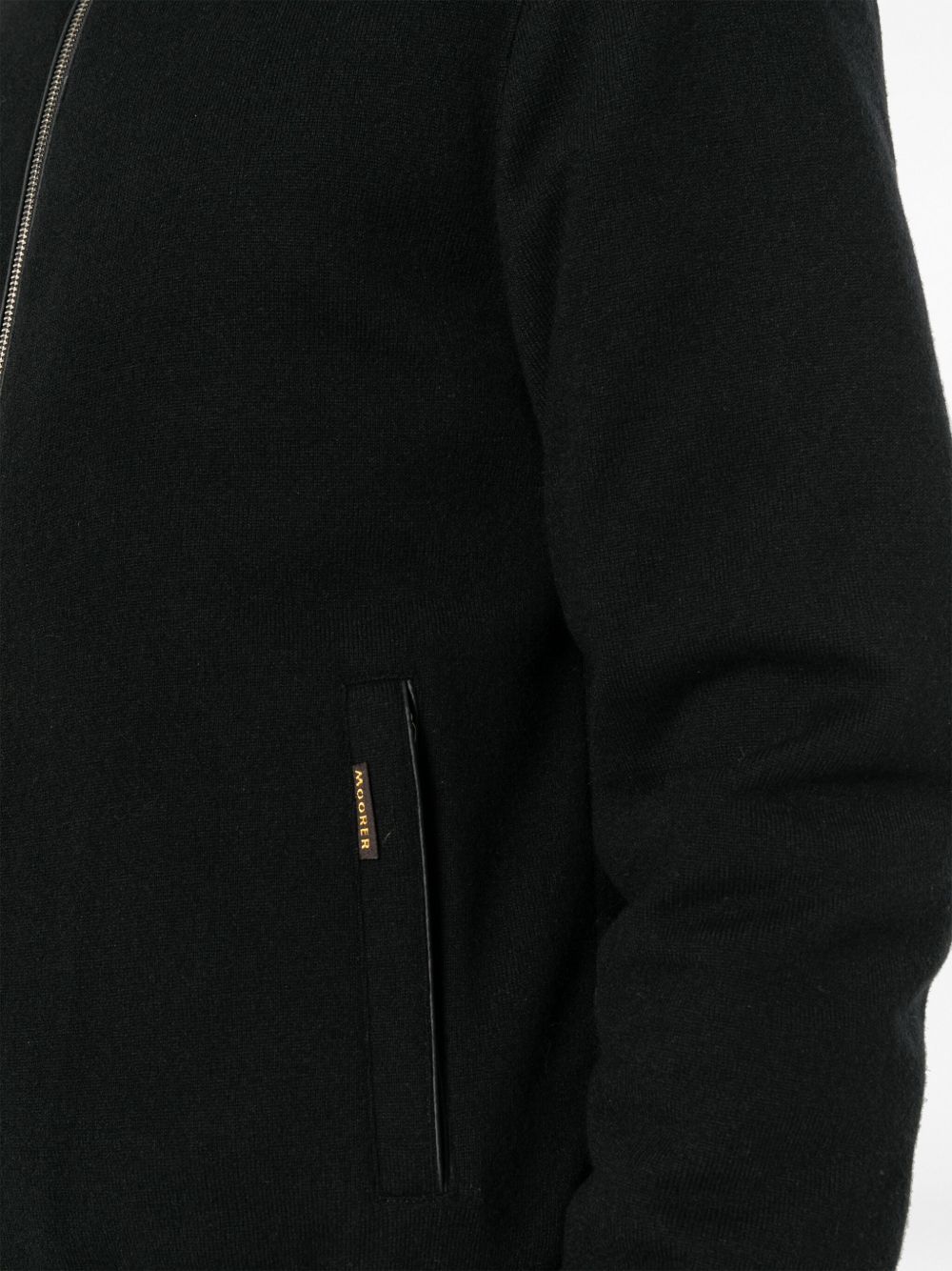 Giacca con cappuccio e zip brigno-mrw  in nero Moorer - uomo 