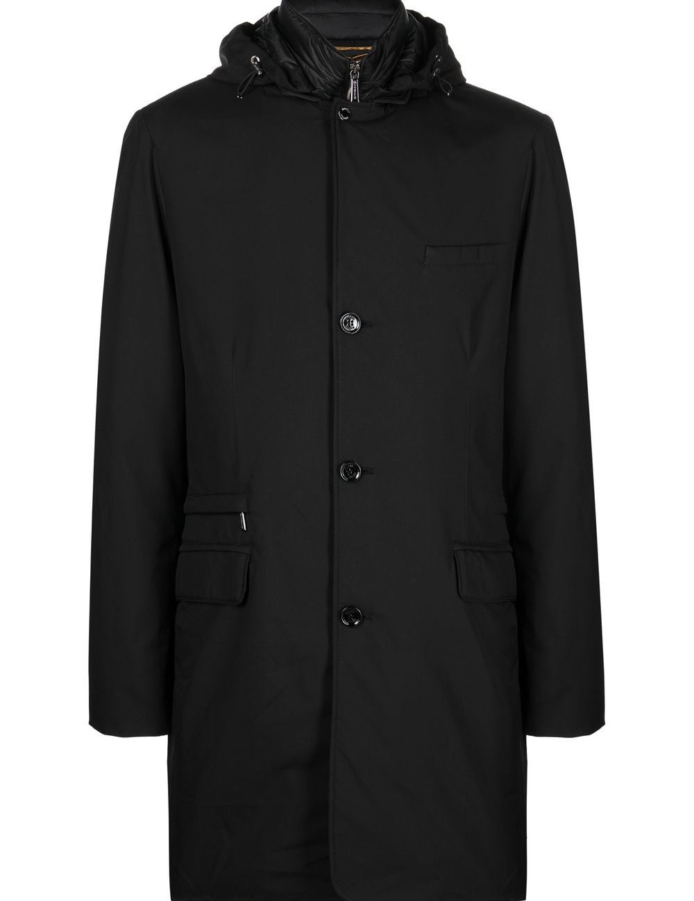 Cappotto Redon-SKT con cappuccio in nero MOORER - uomo 