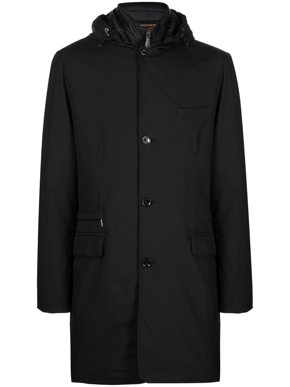 Cappotto Redon-SKT con cappuccio in nero MOORER - uomo 