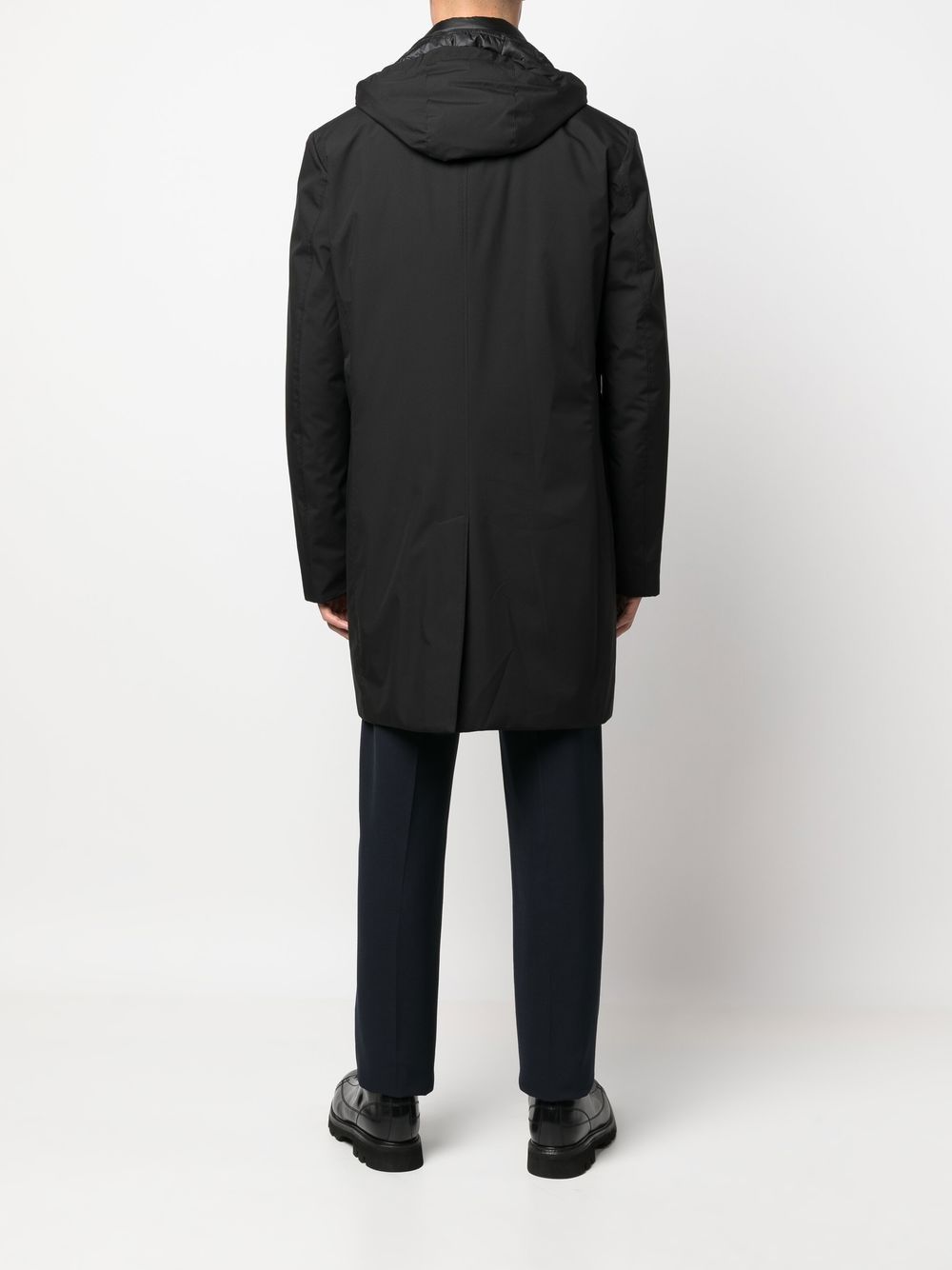 Cappotto Redon-SKT con cappuccio in nero MOORER - uomo 