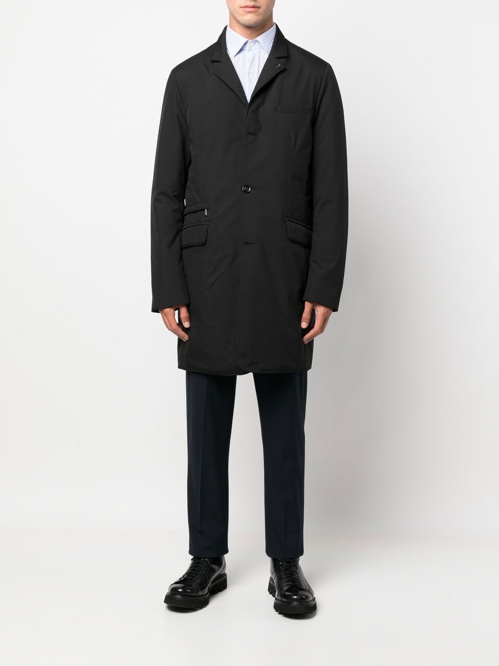 Cappotto Redon-SKT con cappuccio in nero MOORER - uomo 