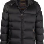 Piumino con zip in nero Moorer - uomo 