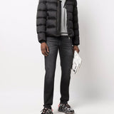 Piumino con zip in nero Moorer - uomo 