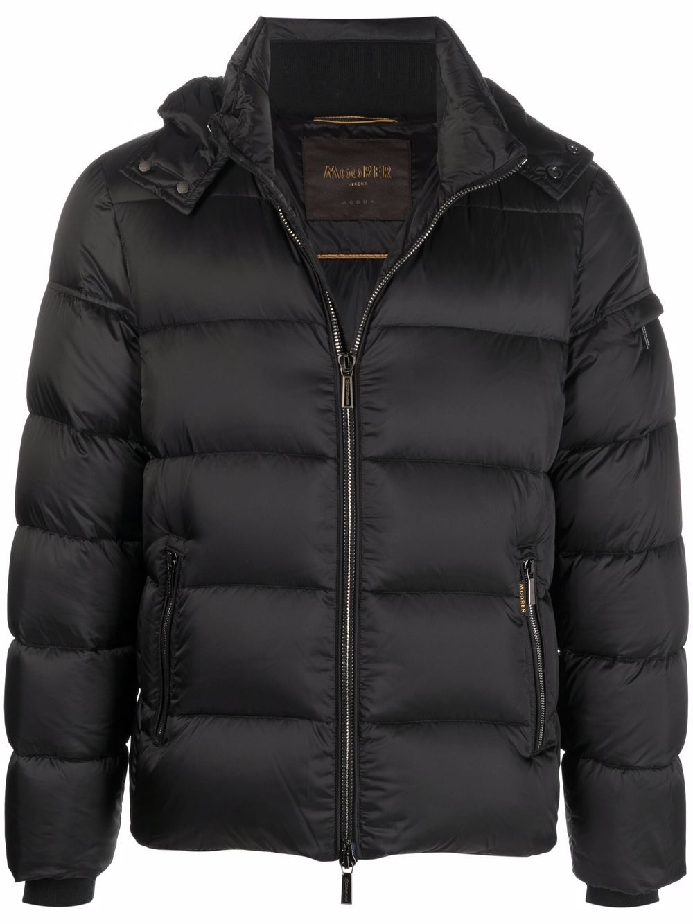 Piumino con zip in nero Moorer - uomo 