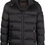 Piumino con zip in nero Moorer - uomo 
