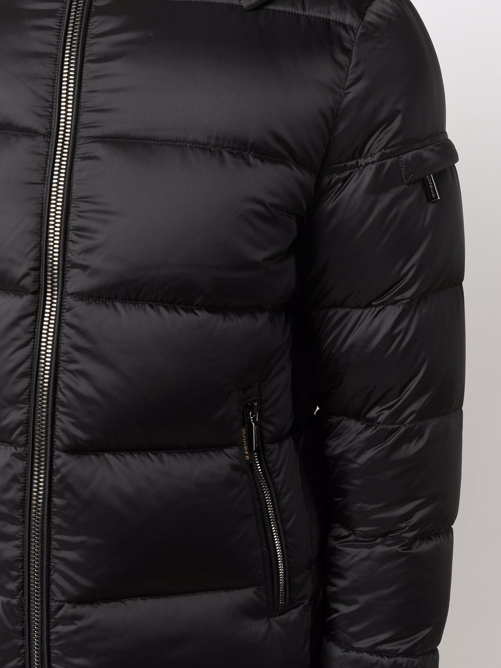 Piumino con zip in nero Moorer - uomo 