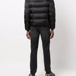 Piumino con zip in nero Moorer - uomo 