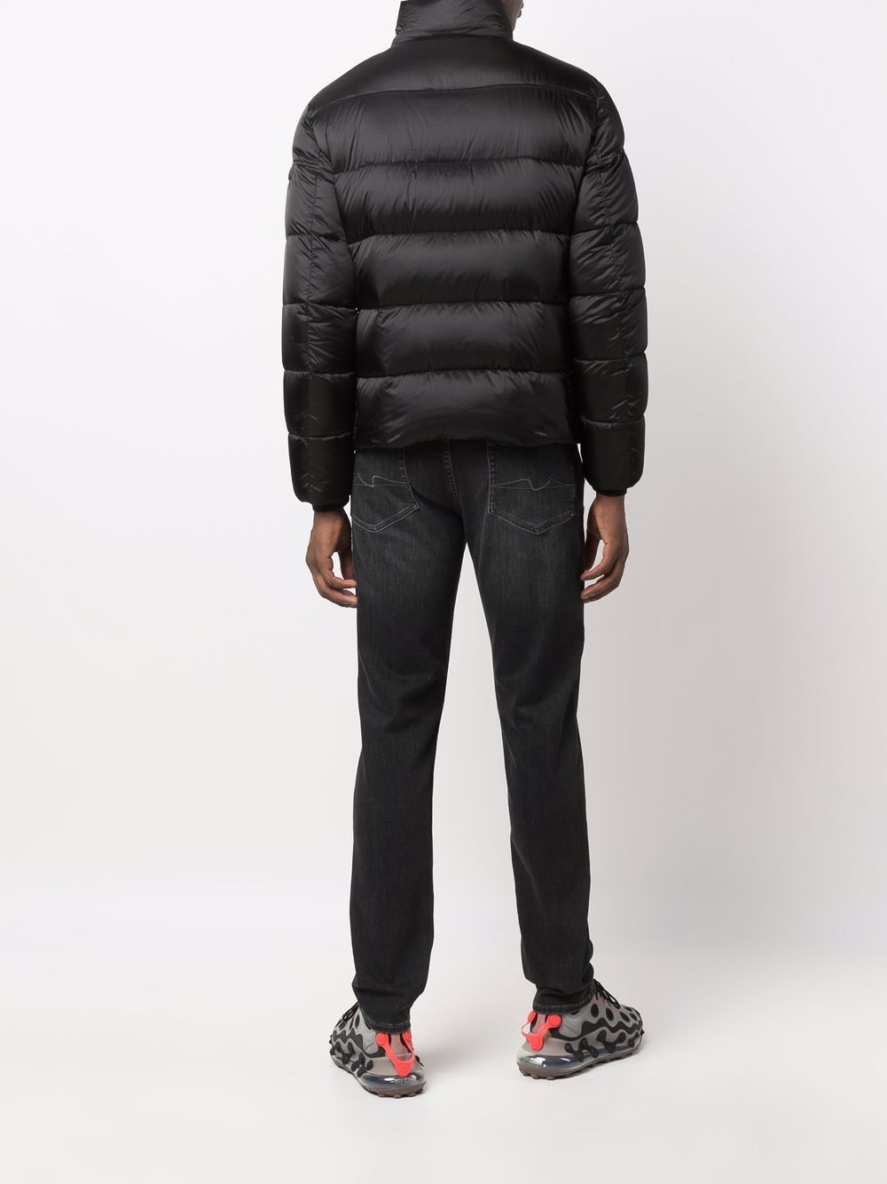 Piumino con zip in nero Moorer - uomo 