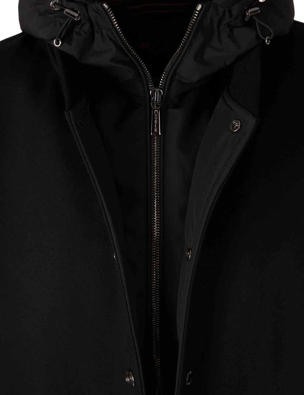 Giacca Callum con cappuccio in nero Moorer - uomo 