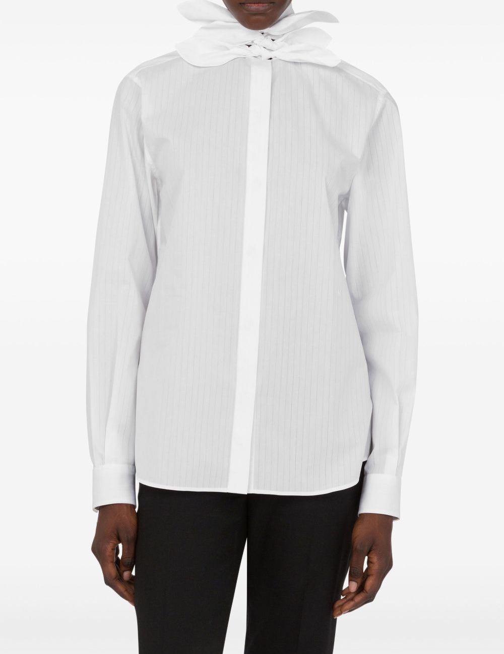 Camicia con fiocco in bianco Moschino - donna 