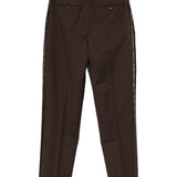 Pantaloni con dettaglio laterale in marrone Moschino - donna 