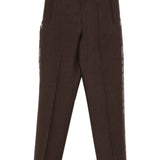 Pantaloni con dettaglio laterale in marrone Moschino - donna 
