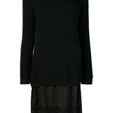 Abito in maglia con gonna in pizzo in nero Moschino - donna 