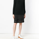 Abito in maglia con gonna in pizzo in nero Moschino - donna 