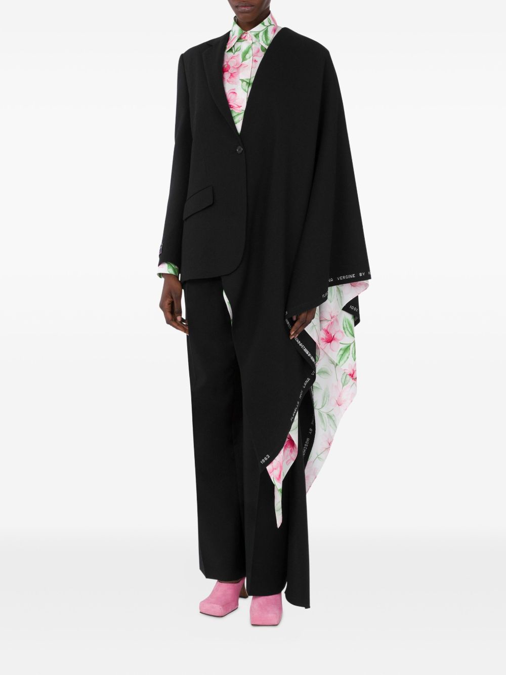 Giacca asimmetrica in nero Moschino - donna 