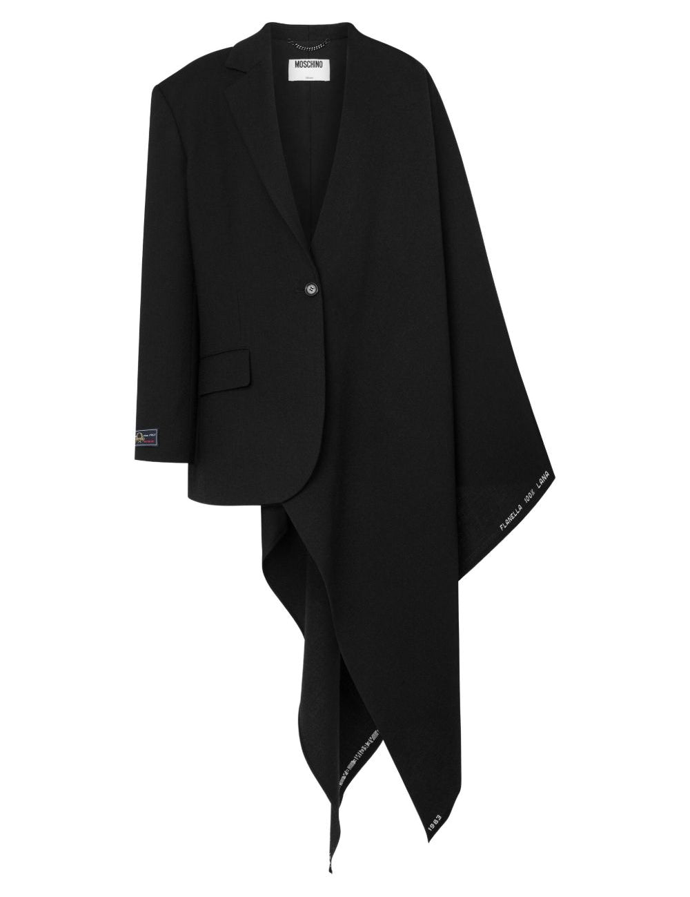Giacca asimmetrica in nero Moschino - donna 