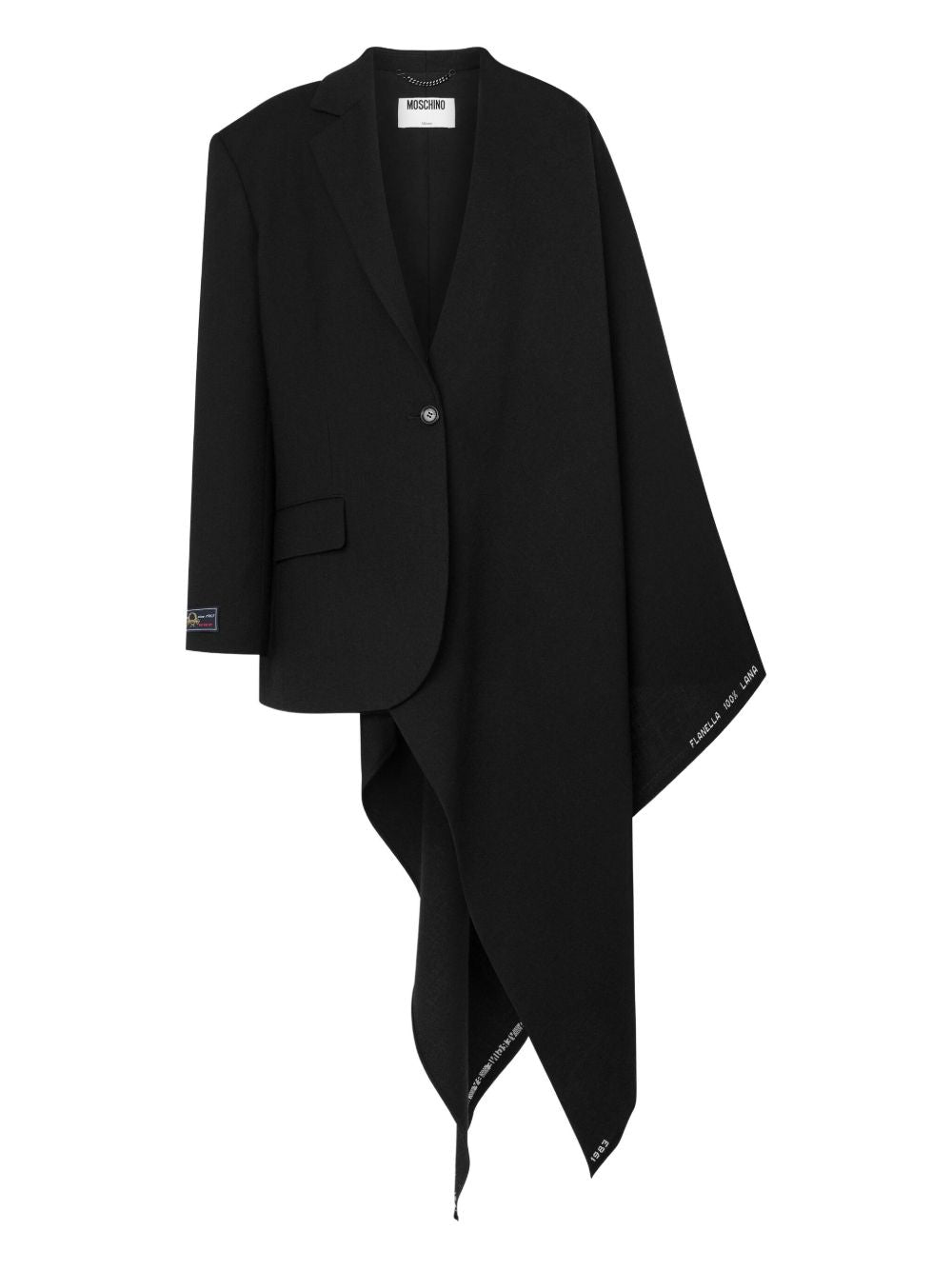 Giacca asimmetrica in nero Moschino - donna 
